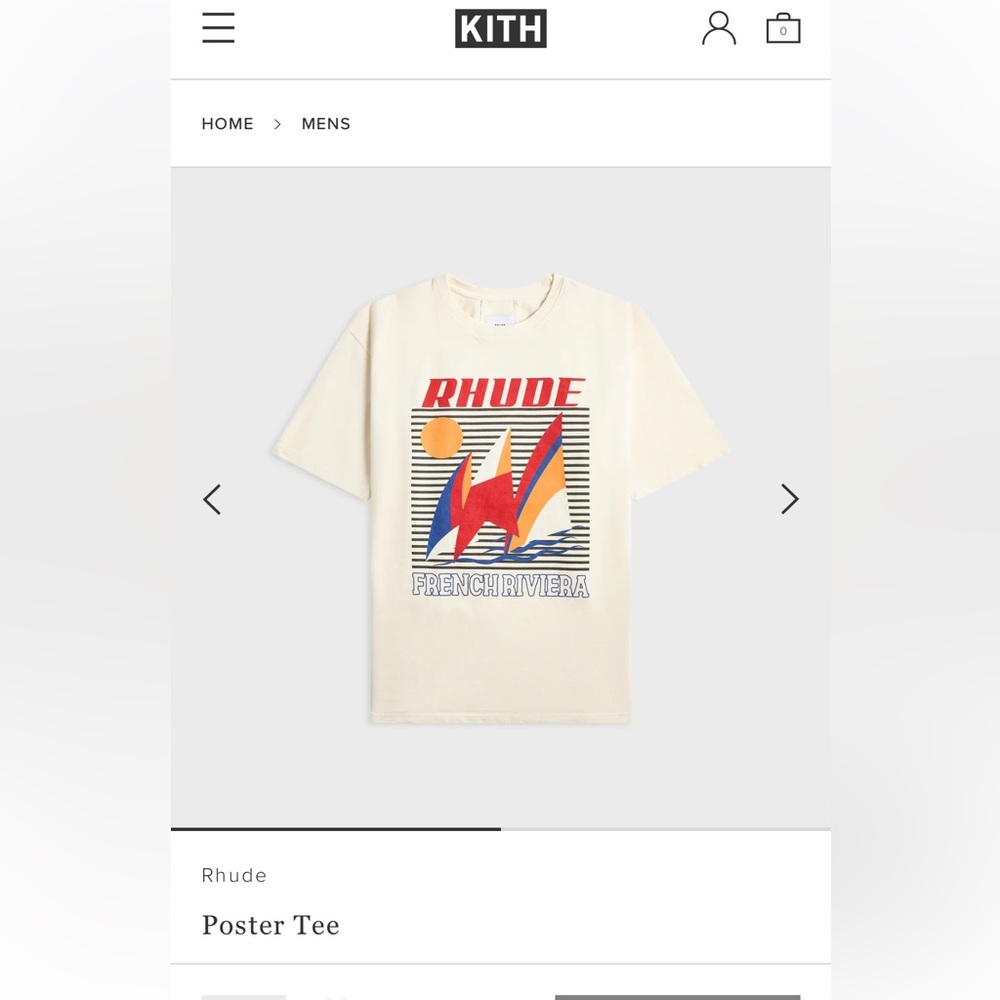 ⭐️ RHUDE~  Sailboat Poster Oversized Tee shirt Small